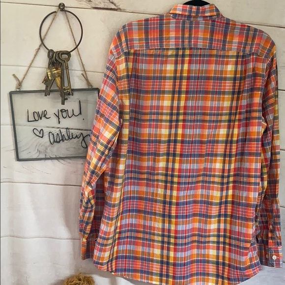 Nautical; Plaid; Button Down; Dress Shirt; M - Picture 2 of 7